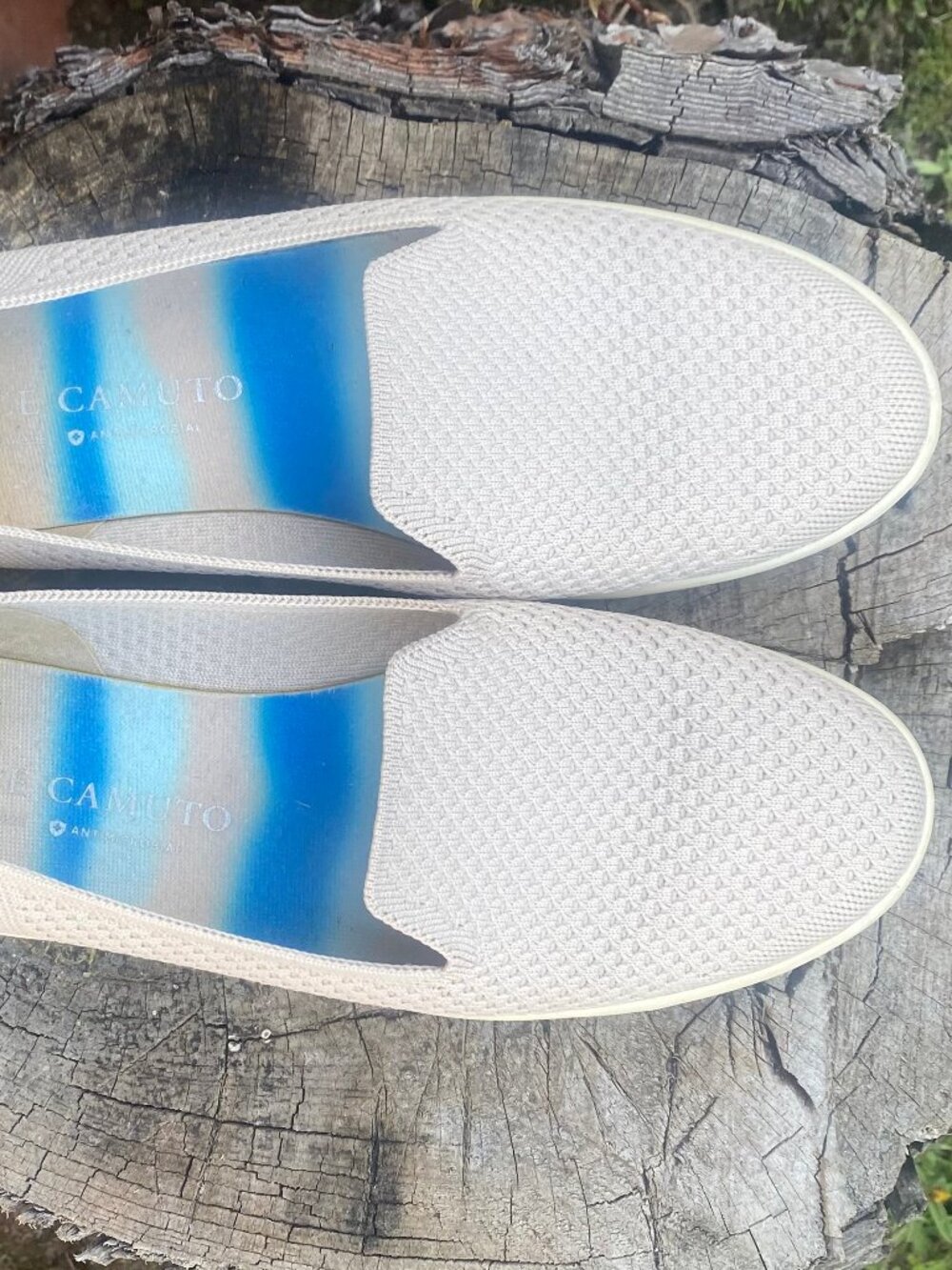 Vince Camuto Slip On Beige Sneakers Size 8.5 - Picture 5 of 6